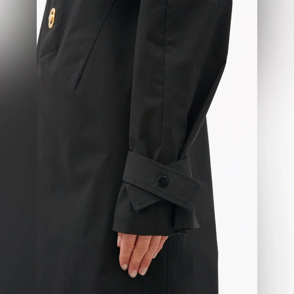 NWT Bottega Veneta Technical Coated Cotton Toile Shirt Midi Dress Off Black 38 - Picture 5 of 15